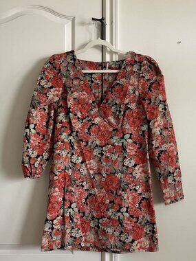 Free People / Kapowski Corduroy Long Puff Sleeve Dress / Size 8 / NWOT